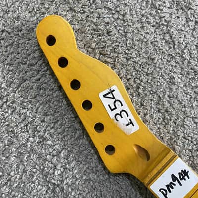 Yellow DIY Maple Wood Guitar Tele Style Neck image 4