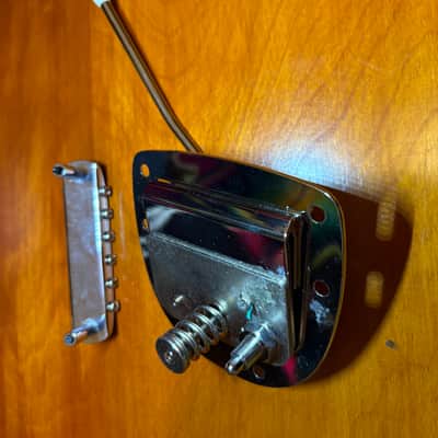 Fender Jazzmaster Jaguar trem assembly with bridge and bar 00’s - Chrome image 3