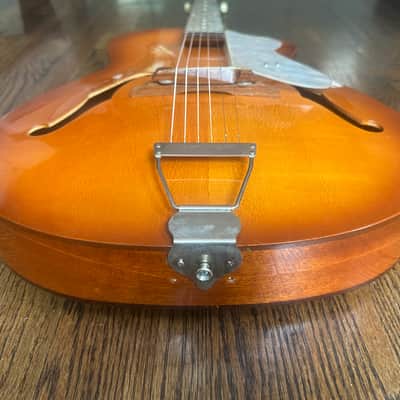 1963 Eko Model 100 Archtop Acoustic w/ Hardcase image 5