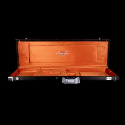 Used Fender Custom Shop Deluxe Bass Case Black with Orange Interior - 2 image 4