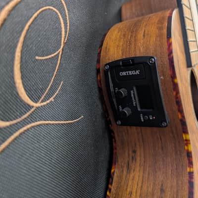 Ortega Hydra Double Neck Tenor Electric Ukulele - Natural Ovangkol w/Gigbag image 7