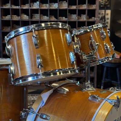 VINTAGE 1970's Ludwig Hollywood Outfit in Natural Mahogany - 14x22, 8x12, 9x13, 16x16 image 2