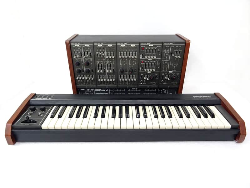 Roland SYSTEM-100M D Set  Vintage Analog Modular Synthesizer w/ 181 CV Keyboard & DIN Connectors image 1