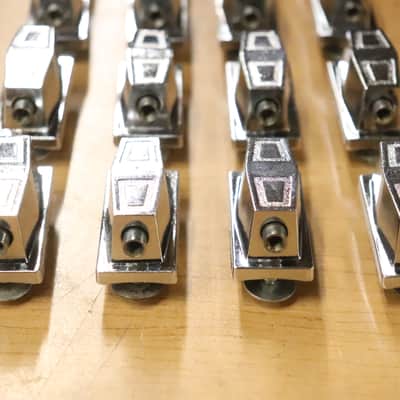 Remo Chrome Tom Drum Lugs 16pk Vintage 1980's #2 image 9