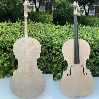 Stradivari left-handed unfinished cello 4/4 Old spruce ,100% Hand Made image 1