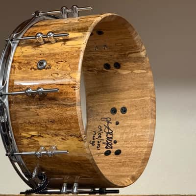 2021 Stubblefield 7x14 Mango Wood Stave Snare Drum Gloss image 9