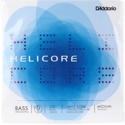 D'Addario Helicore Double Bass D String - 1/2 Size Medium image 2