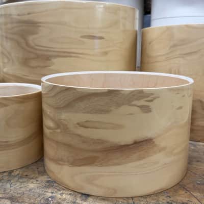 OLIVE ASH exotic wood and Maple 7 pcs shell set - 5 ply core shells - Clear gloss polished BEST OFFERS ACCEPTED! image 5