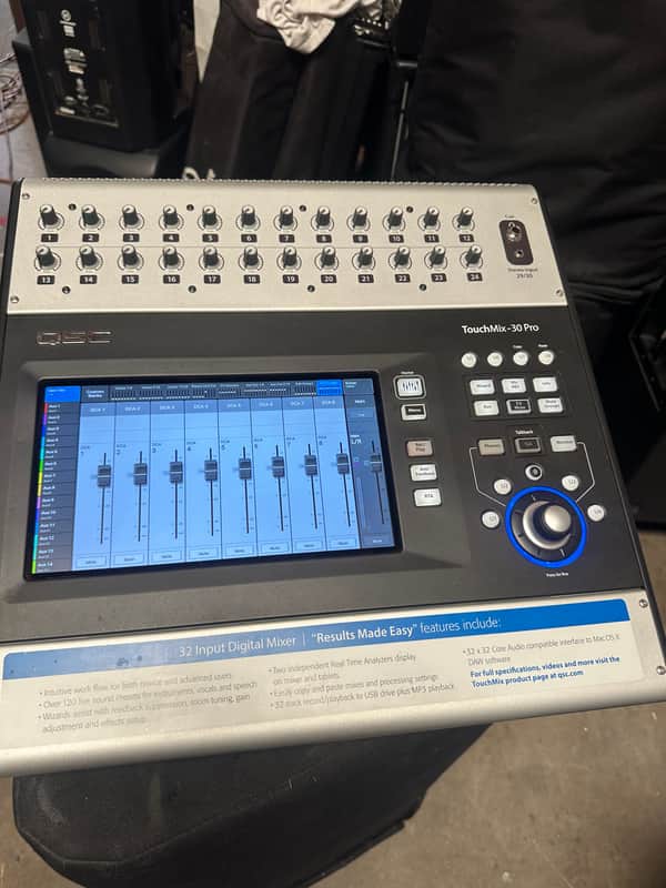 QSC TouchMix-30 Pro Touch Screen Compact Digital Mixer 2010s - Black/Silver image 1