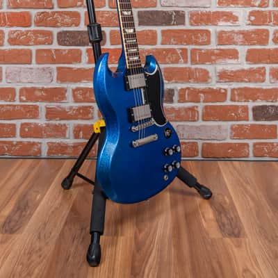 Gibson Custom Shop Les Paul SG Standard Blue Sparkle 2008 w/OHSC image 3
