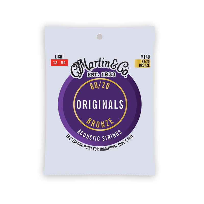 Martin M140 Originals 80/20 Bronze Acoustic Guitar Strings - Light (.12 - .54) image 1