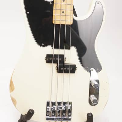 Fender Mike Dirnt Road Worn 4-String Precision Bass (Right-Handed, White Blonde) image 2
