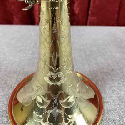 Frank Holton Gustav Heim Custom Trumpet w/Floral Bell (1927) image 2