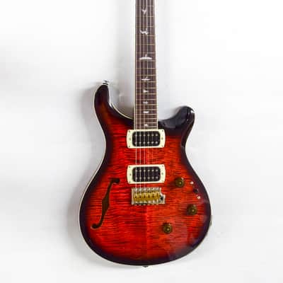 PRS SE Custom 24 Semi-Hollow Piezo - Orange Tiger Smokeburst image 9