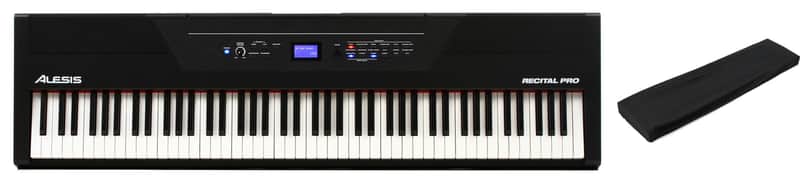 Alesis Recital Pro 88-key Hammer-action Digital Piano  Bundle with Gator GKC-1648 Keyboard Cover for 88-key Keyboards image 1