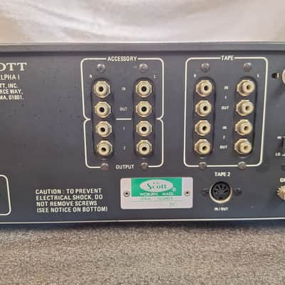 H.H. Scott Alpha 1 Preamp Recapped/Working Alpha 1 Late 1970's - Silver/Aluminum image 11