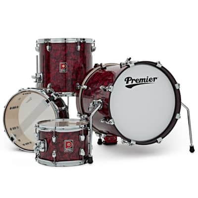 Premier Heritage 4 Pc Drum Kit Set w/ 16" Bass - Burgundy Red Pearl image 3