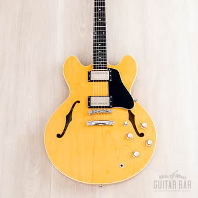 2002 Epiphone Elite 1963 ES-335 Dot Natural w/ Open Book Headstock, Case & Tag, Japan Terada image 2