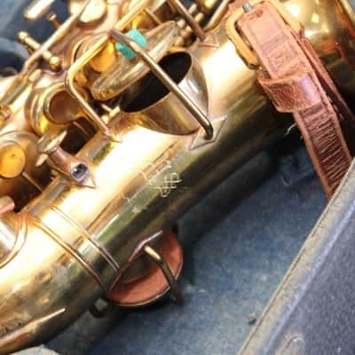 Vintage Buescher Curved Soprano Sax with orig case image 3