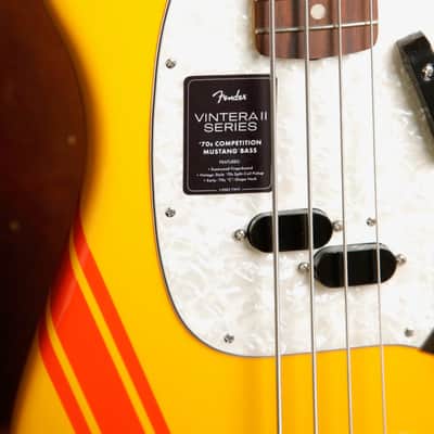 Fender Vintera II '70s Competition Mustang Bass Guitar Competition Orange image 5