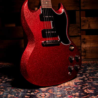 Gibson Custom 1963 SG Special Reissue Lightning Bar Gloss Red Sparkle ~ Display Guitar image 8
