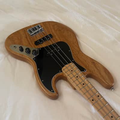 2018 Fender Limited Edition Roasted Ash American Professional Jazz Bass with Maple Fretboard - Natural - Free Pro Setup image 3