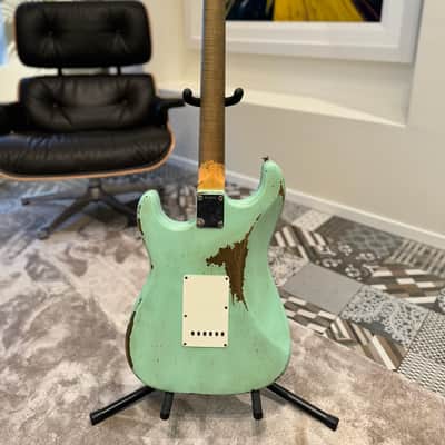 FENDER CUSTOM SHOP STRATOCASTER 59 YURIY SHISHKOV HEAVY RELIC SURF GREEN image 2