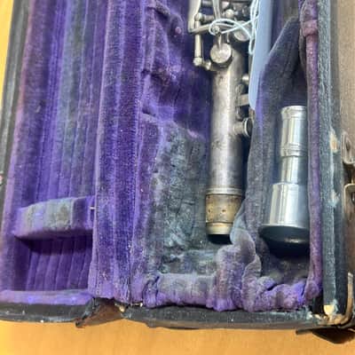 Vintage 1930s Pedler Metal Clarinet - US Military Marked - w/ Cundy-Bettoney Case image 8