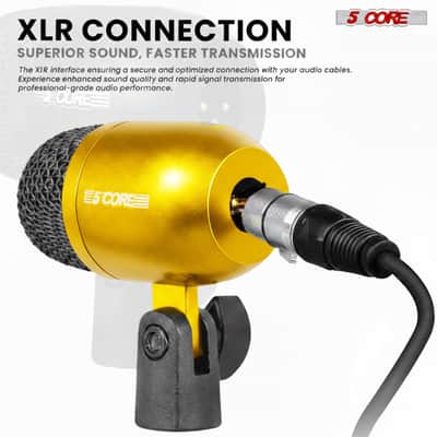 5 Core Conga Mic Snare Tom Set Professional XLR Cardioid Condenser Instrument Microphone Kit image 5