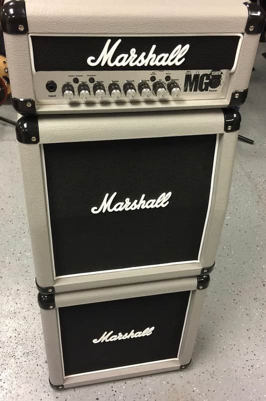 Marshall MG15 HFX LEAD MG 15 Watt Guitar Head Cabs Amp Amplifier MINI MICRO Stack Vintage SILVER image 1