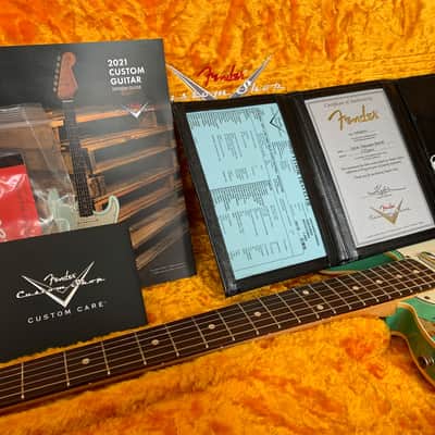 2021 FENDER CS - LTD ED '60 TELECASTER CUSTOM - SEA FOAM GREEN OVER SUNBURST RELIC image 12