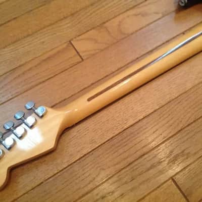 USA Made Relic Style Squier by Fender Bullet 1 1980's E Serial Numbered in Flat Black Worn w/ Clay Dots and Checking image 4