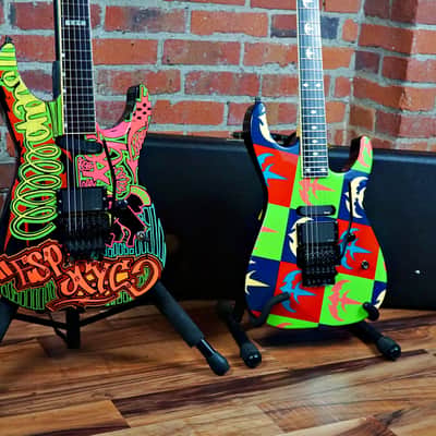 (Video Demo) ESP Custom Shop Chris Degarmo of “Queensryche” M-II 2005 Warhol Graphic OHSC image 15