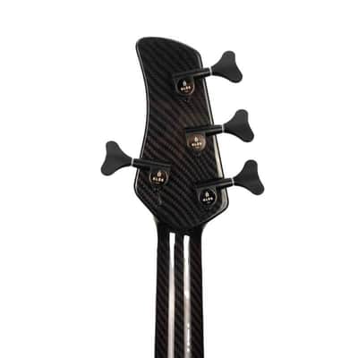 KLOS Apollo IV Custom Bass - Mahogany body / Figured Maple top - Black Transparent Finish - Carbon Fiber neck - 9.0 pounds image 2