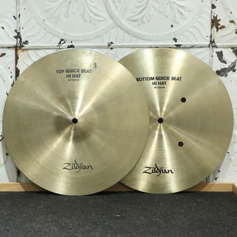 Used Zildjian Avedis Quick Beat HI-Hat Cymbals 14in (1210/1276g) image 1