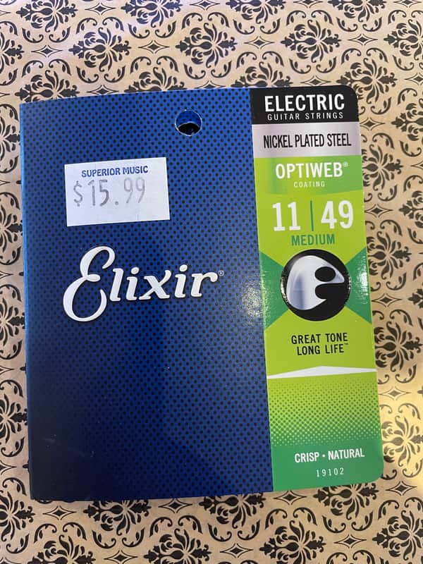 Elixir Optiweb 11/49 electric medium gauge strings 2024 - Nickel plated steel image 1