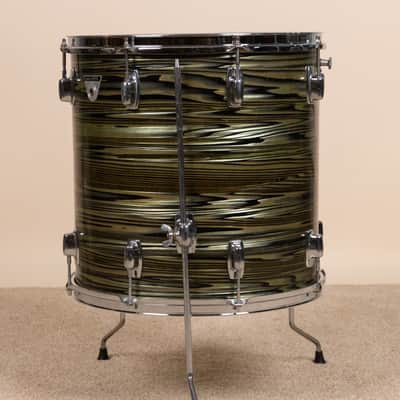 Vintage Ludwig 16x16 Avocado Strata Floor Tom image 3