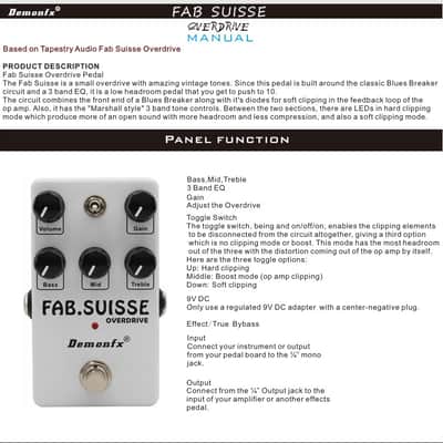 Demonfx FAB.SUISSE Overdrive Nice little workhorse Fast US Ship image 7