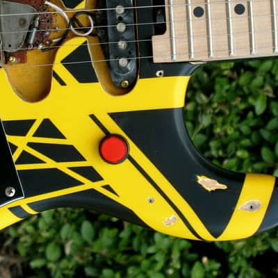 EVH STRIPE SERIES BLACK & YELLOW FRANKENSTRAT MODIFICATION * TESI SWITCH * GERMANY FLOYD ROSE =VH= image 4