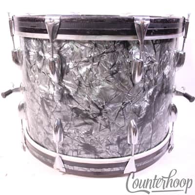 *Slingerland 20x14"Black Diamond Pearl BDP Bass Drum 3Ply Rail Mount Vintage 60s image 7