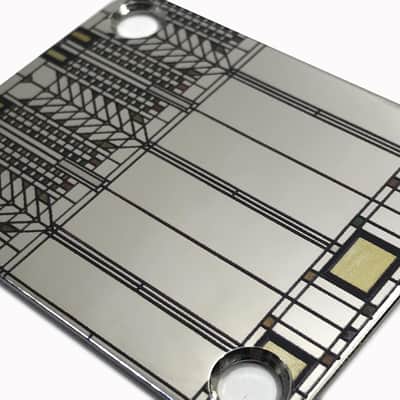 Custom FLW Stained Glass Look Guitar Graphic Color Image Neck Plate Fits Strat / Tele / Bass- USA MADE! image 3