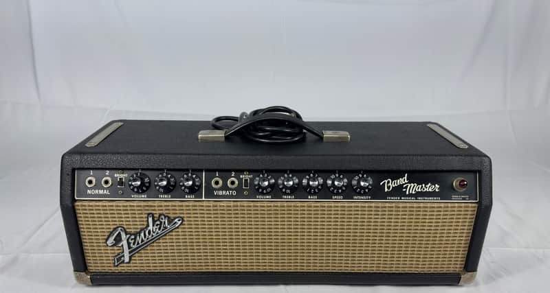 Fender Band Master BlackFace 40 Watt Tube Amplifier Head 1967 - Black image 1