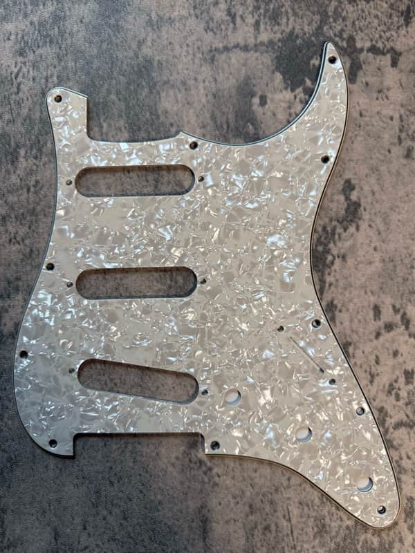 BMC Standard Stratocaster® Strat® Pickguard 3 Ply 11 Hole SSS Single Single Single Oyster Pearl [L20] image 1