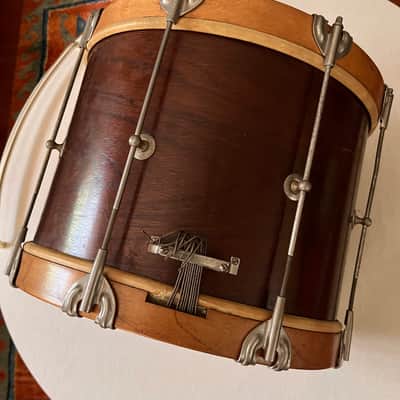 Vintage 50's Slingerland 14" Marching Snare Original Calf Heads image 8