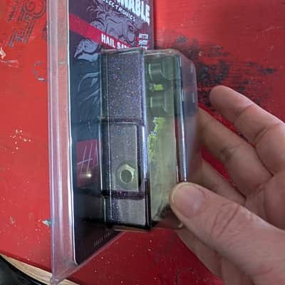 Abominable Electronics 2020 Hail Cannabis variant of Hail Satan mini pedal - purple sparkle image 3