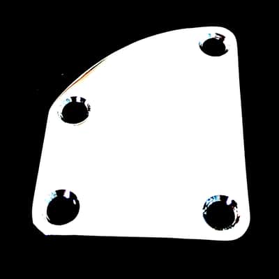 Chrome handle LP / strat style Neck plate + 4 screws image 3