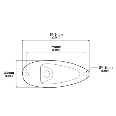 Boat Cup Jack Plate Ferrule For Strat Style Guitar, Black image 7