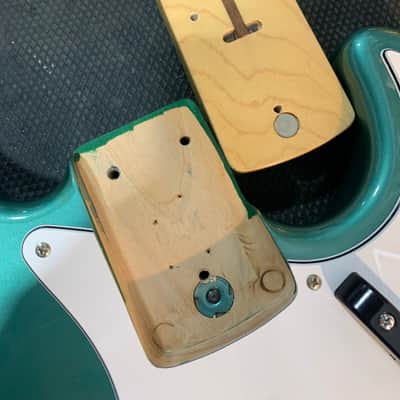 Fender JB75-US Jazz Bass Reissue CIJ w/ Matching Headstock 2008 Ocean Turquoise Metallic  w/ Gig Bag image 9