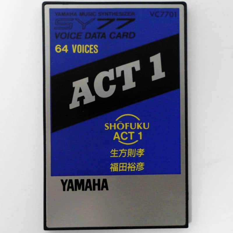 Yamaha SY77 TG77 Shofuku Act 1 PCM Data Rom Card For Yamaha SY77 and Yamaha TG77 1990 image 1