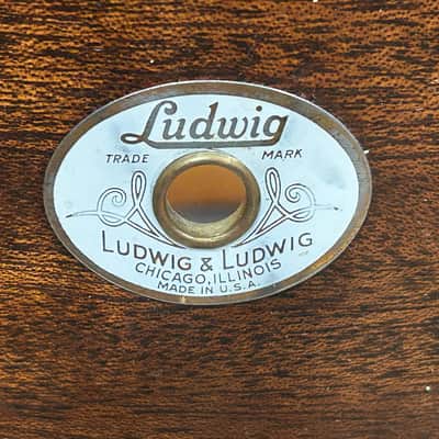 Ludwig 12" deep X 15" head Victory Marching Snare Drum (TL-2246) early 40's - Mahogany image 2